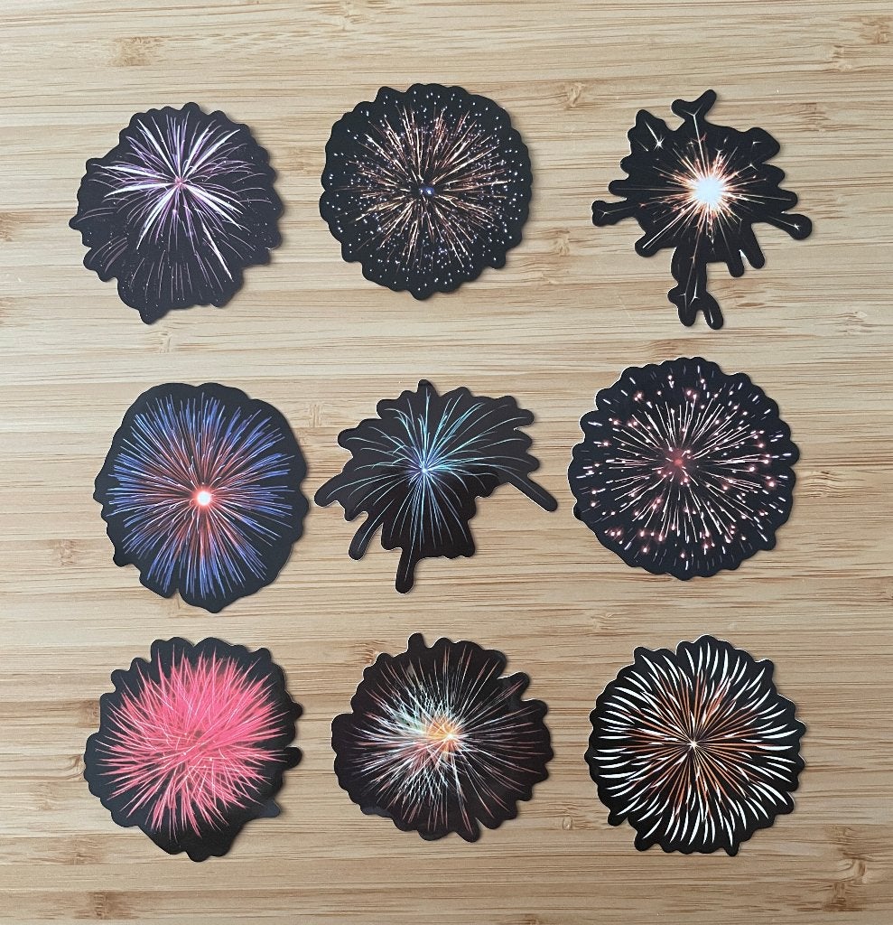 Vuurwerk, nieuwjaar versiering stickers, Verzenden, Nieuw, Meerdere stickers