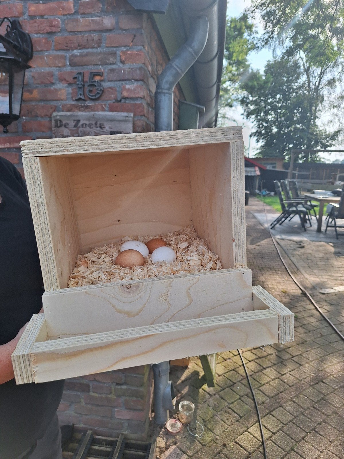 Handgemaakte kippen legnest, Dieren en Toebehoren, Ophalen of Verzenden, Nieuw, Hout, Broedkooi of Kweekkooi