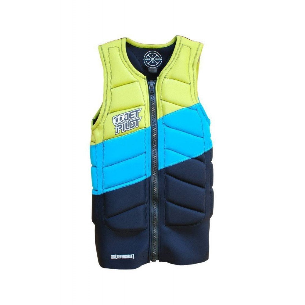 JETPILOT CK Elite Front Zip Comp Vest Blue/Lime XL -35% OFF!, Heer, JETPILOT, Nieuw, Ophalen of Verzenden