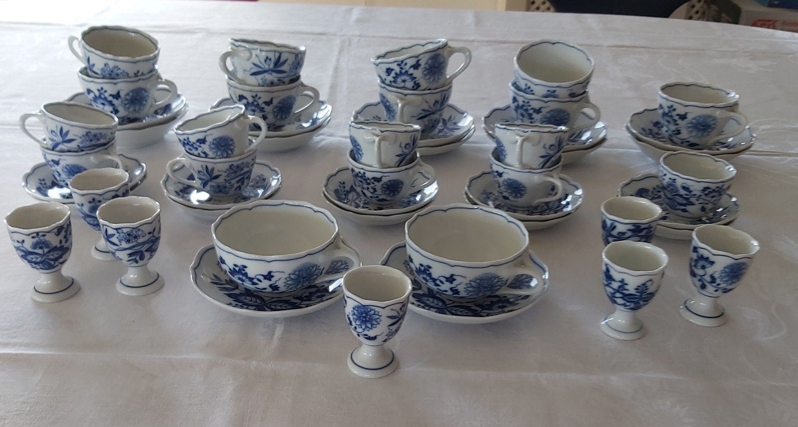 Hutschenreuther Blau Zwiebelmuster Servies - 27 Stuks, Ophalen of Verzenden