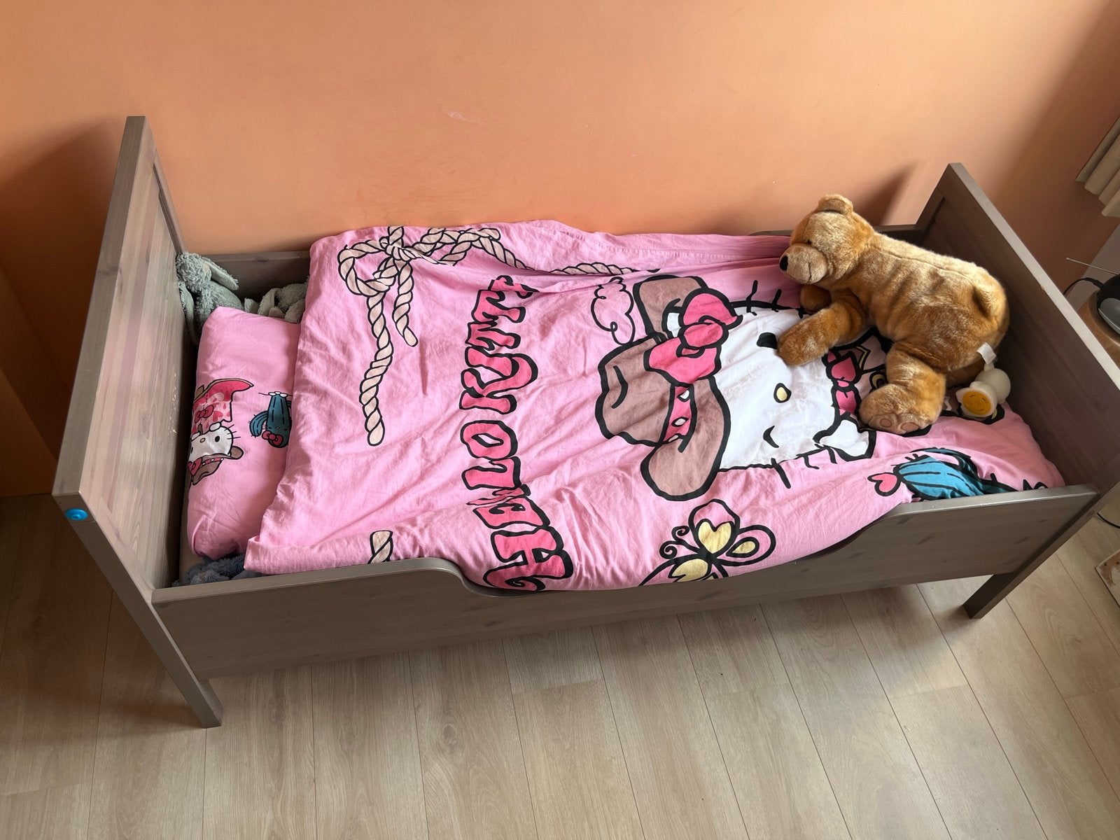 Kinderbed met lattenbodem en matras, Ophalen, Gebruikt, 70 tot 85 cm, Lattenbodem