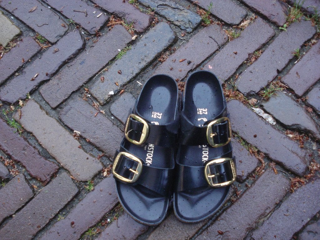 BIRKENSTOCK BIG DOUBLE 37 ZWART NIEUW GRATIS VERZENDING POST, Slippers, Verzenden, Zwart, Nieuw