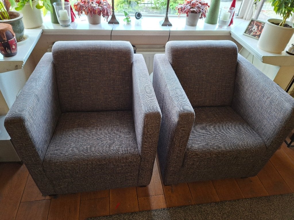 2 Fauteuilles, Huis en Inrichting, Fauteuils, Ophalen, Gebruikt, Minder dan 75 cm, 75 tot 100 cm
