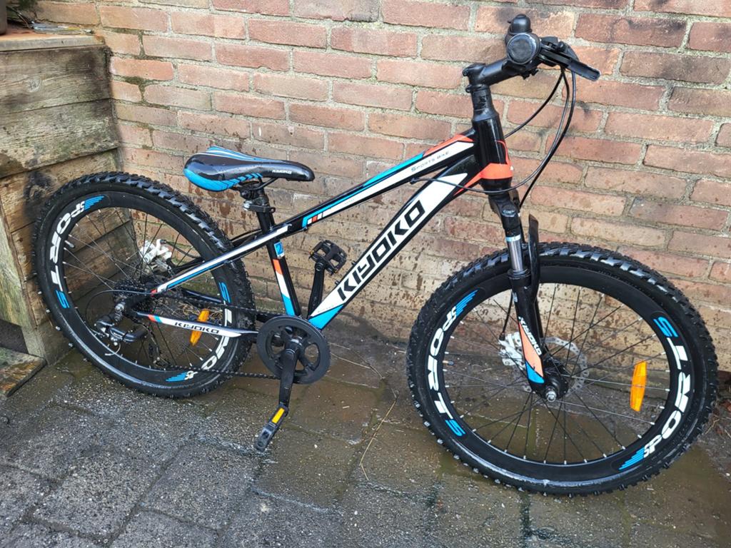 Stoere 24inch Kyoko jongensbike 6speed- schijfrem 7-11jr, Ophalen, Versnellingen, Kyoko, Schijfrem