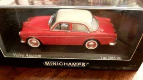 Minichamps Volvo Amazon 1959 red white 433 171 063, Ophalen of Verzenden, Nieuw, Auto, MiniChamps