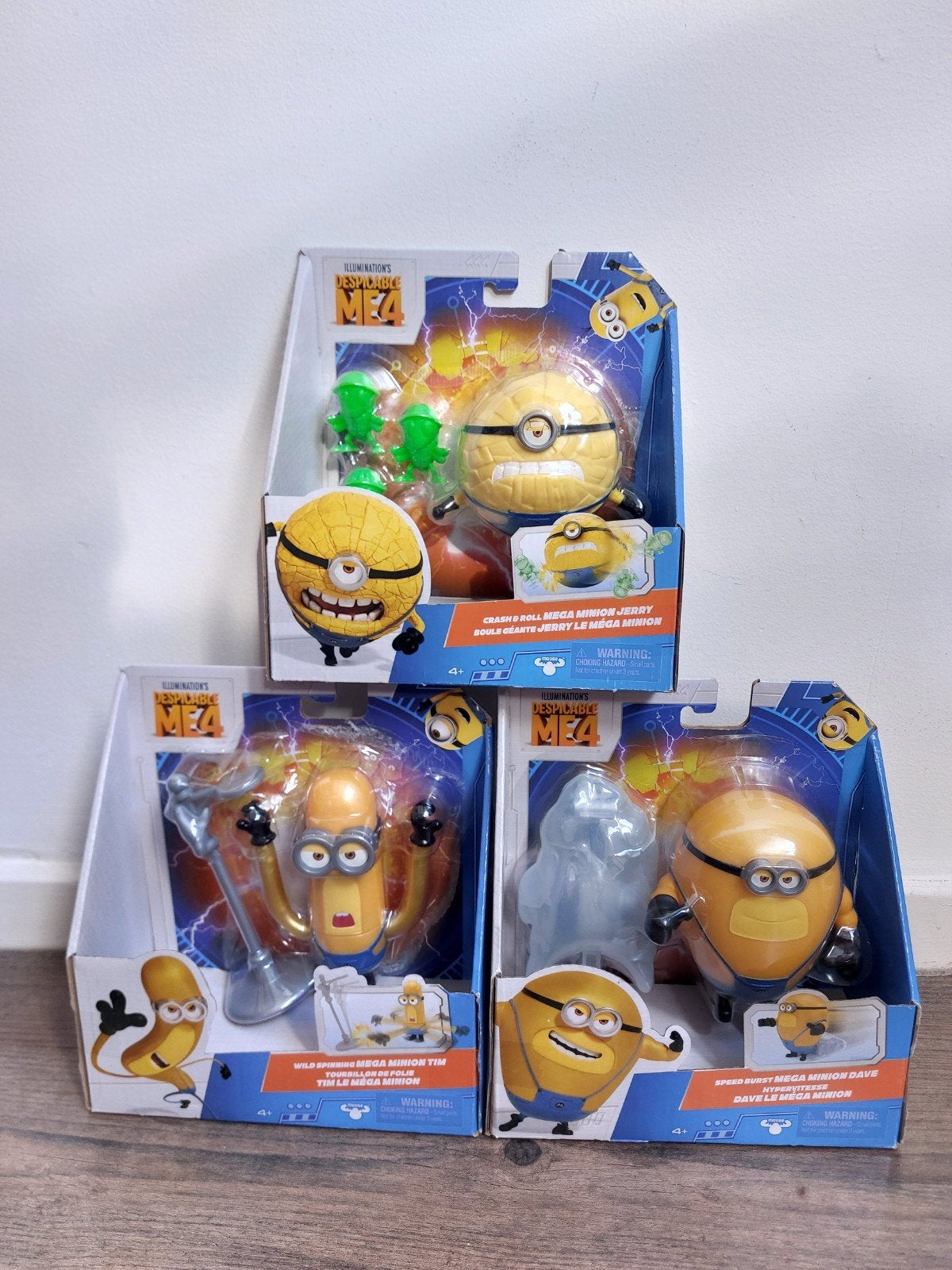 Minions Mega Minion Dave, Jerry & Tim - Despicable Me 4, Ophalen of Verzenden, Nieuw