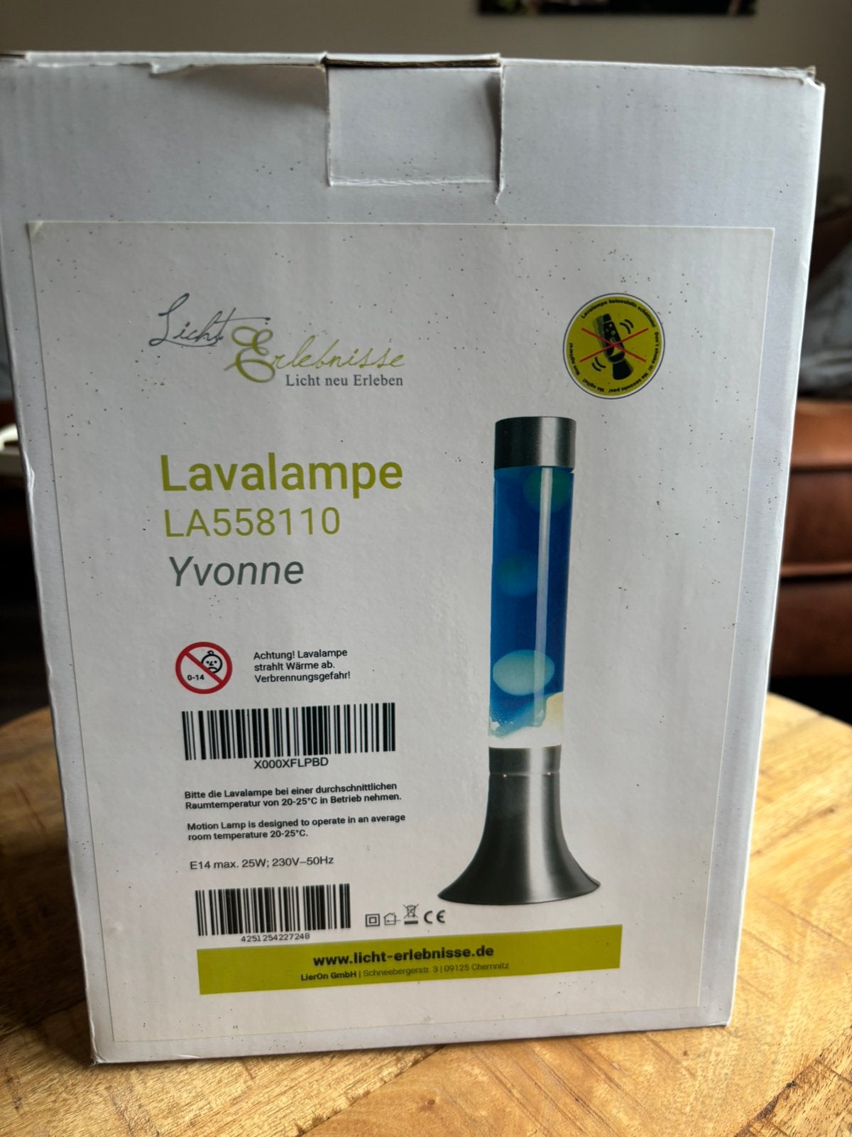 Blauwe lavalamp, Huis en Inrichting, Blauw, Lavalamp, Met schakelaar, Ophalen of Verzenden