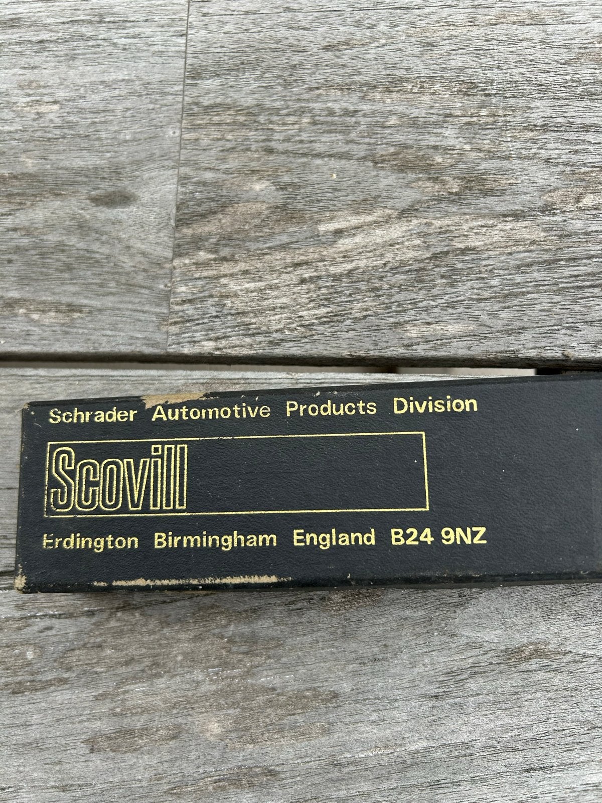 Vintage Schrader Scovill Bandenspanning Meter met Certificaa, Ophalen of Verzenden, Zo goed als nieuw