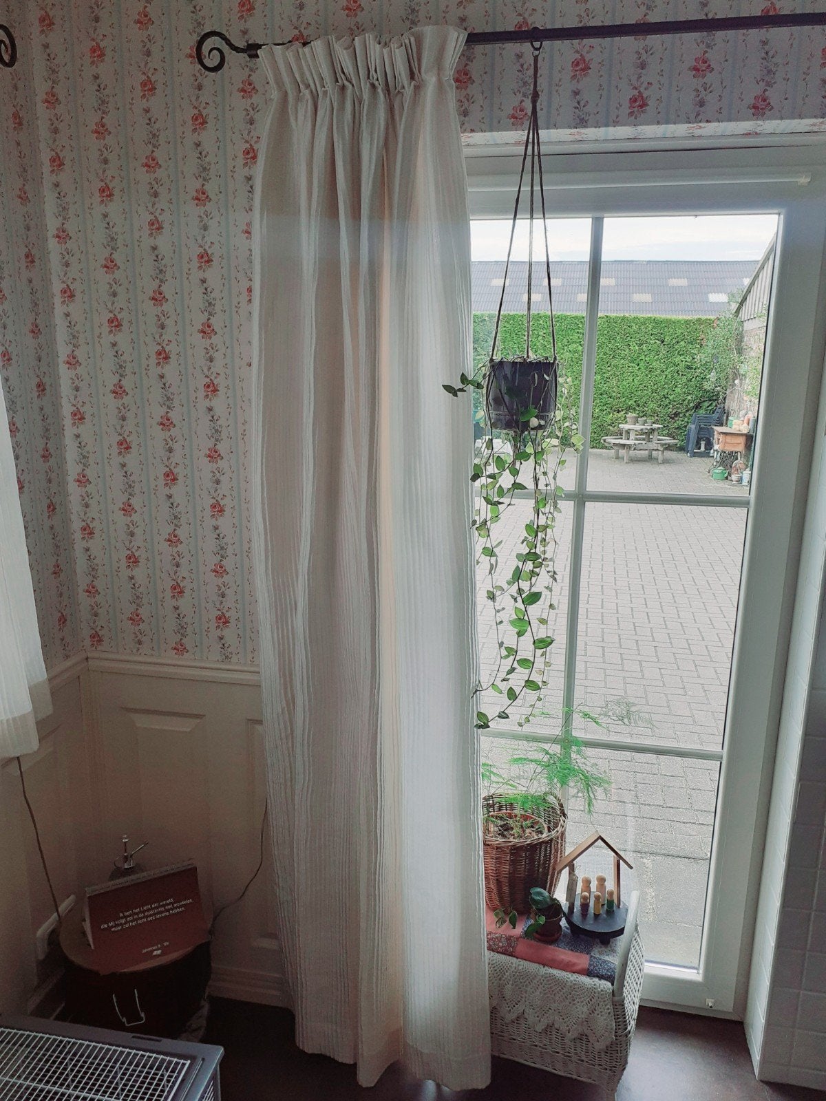 inbetween gordijn €12,50, Gebruikt, Overige merken, Met ringen, Ophalen of Verzenden