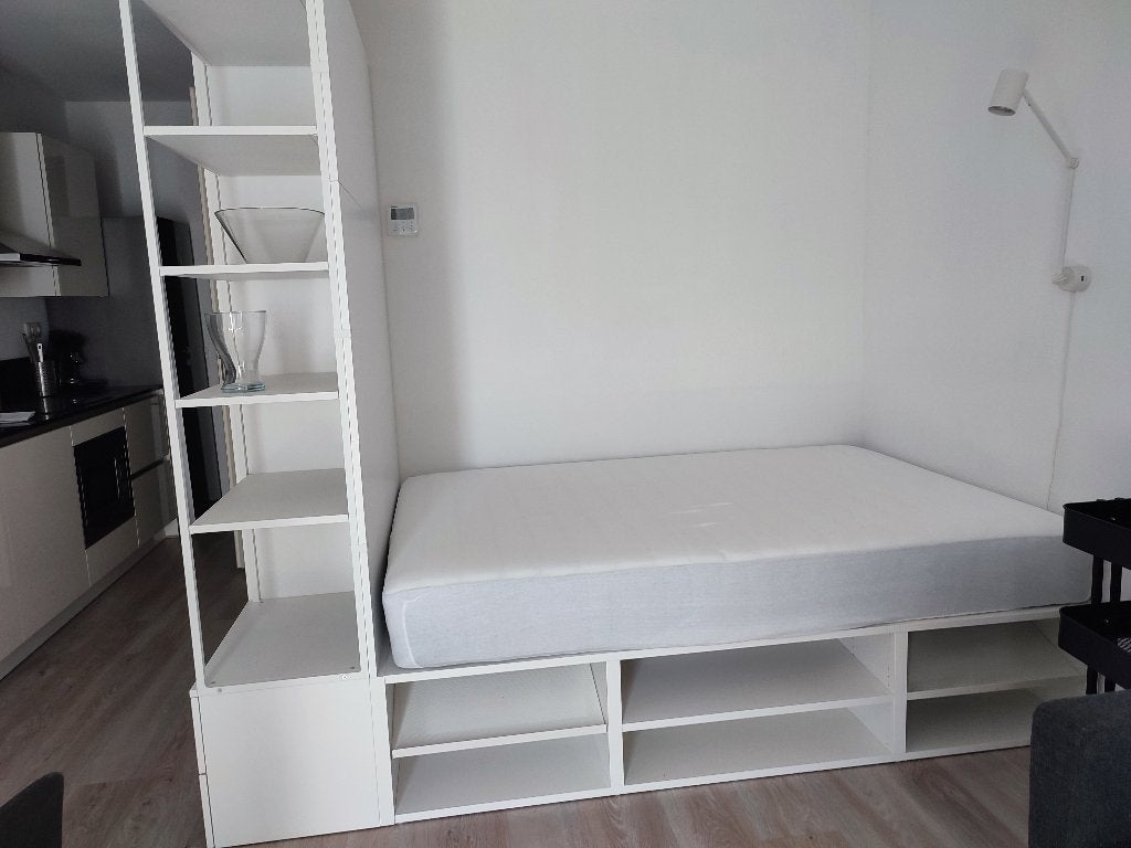 Tweepersoonsbed en  kast gratis, Ophalen, Gebruikt, Tweepersoons, 140 cm