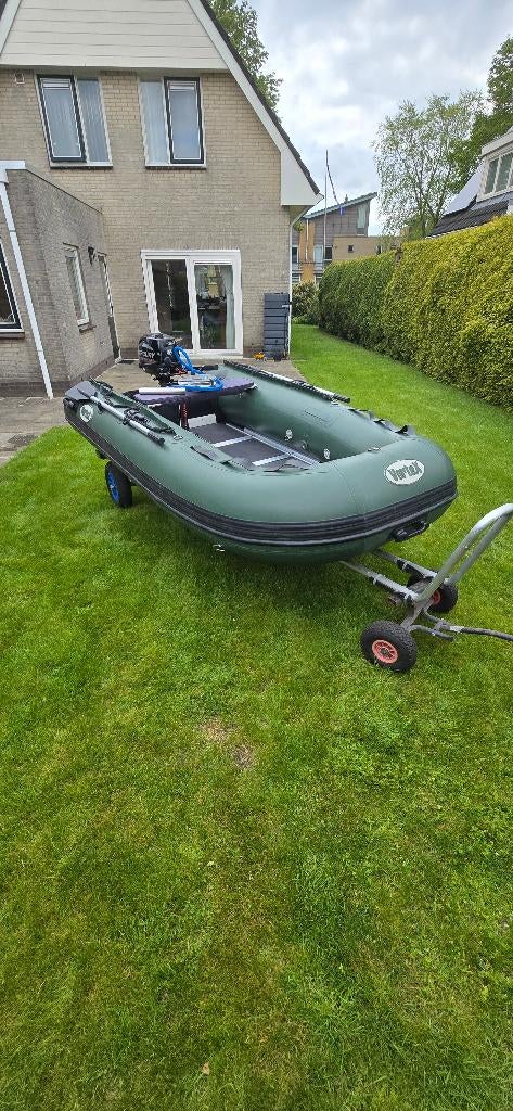 Rubber boot Vortex met 6pk mercury en trailer, Watersport en Boten, Rubberboten, Gebruikt, 2 m, Peddels, Ophalen