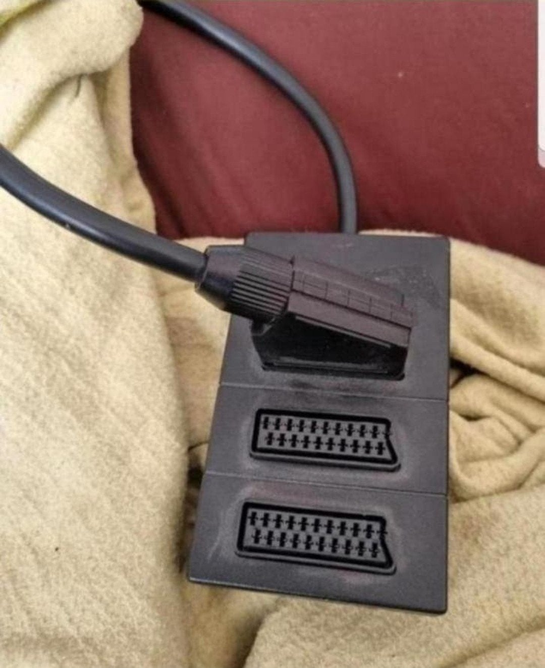 scartkabel met drie aansluiting gebruikt bieden, Ophalen of Verzenden, Zo goed als nieuw, Minder dan 2 meter, Scartkabel
