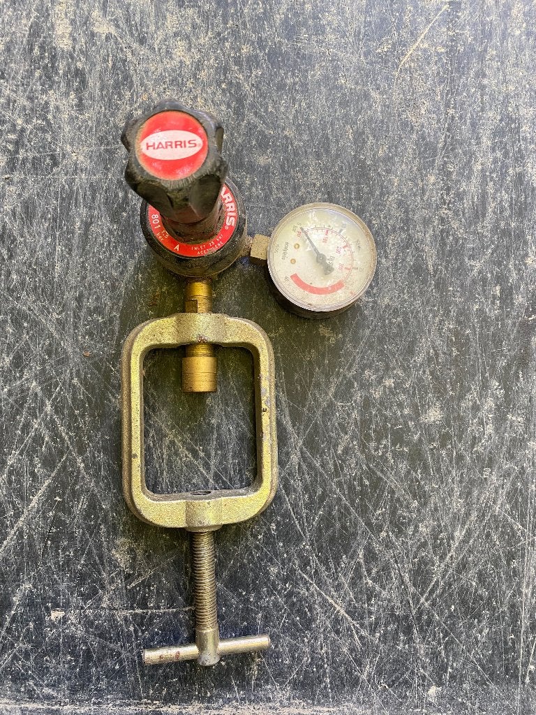 Harris 801 of model 842 acetyleen drukregelaar, Ophalen of Verzenden, Gebruikt, Minder dan 150 ampère, Overige typen