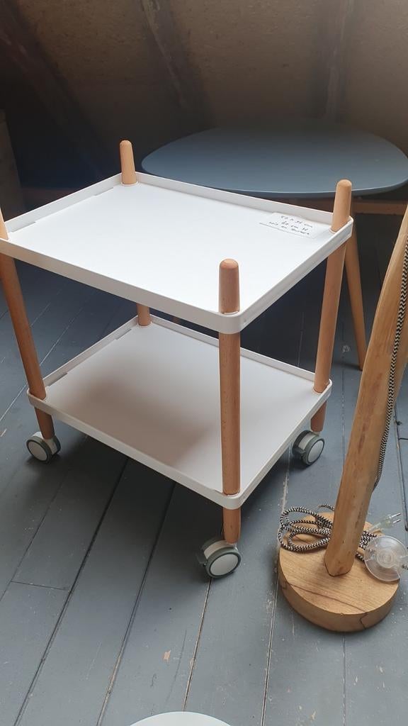 Leuke Barwagen / Bijzettafel, nachkastje op Wielen,Nieuw!, Huis en Inrichting, Tafels | Sidetables, Gebruikt, 25 tot 50 cm, Rechthoekig
