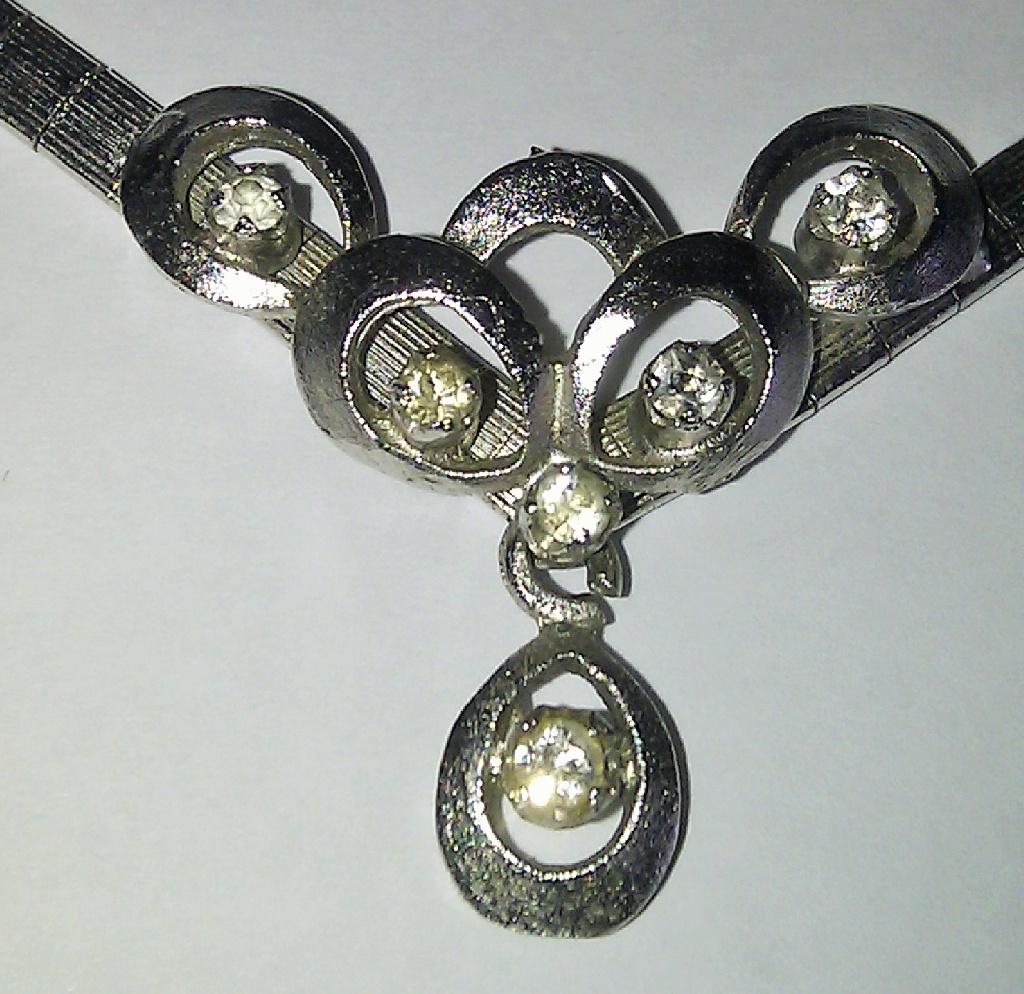 .835 zilveren ketting, hangertje 6 Swarovski * ALS NIEUW *, Ophalen of Verzenden, Zo goed als nieuw, Met kristal, Zilver