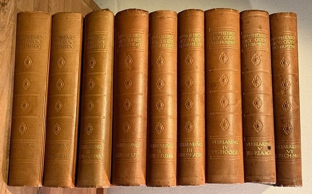 M.Henry. Verklaring van het nieuwe & oude testament 1-9.1910, Gelezen, Ophalen of Verzenden, Matthew Henry, Christendom | Katholiek
