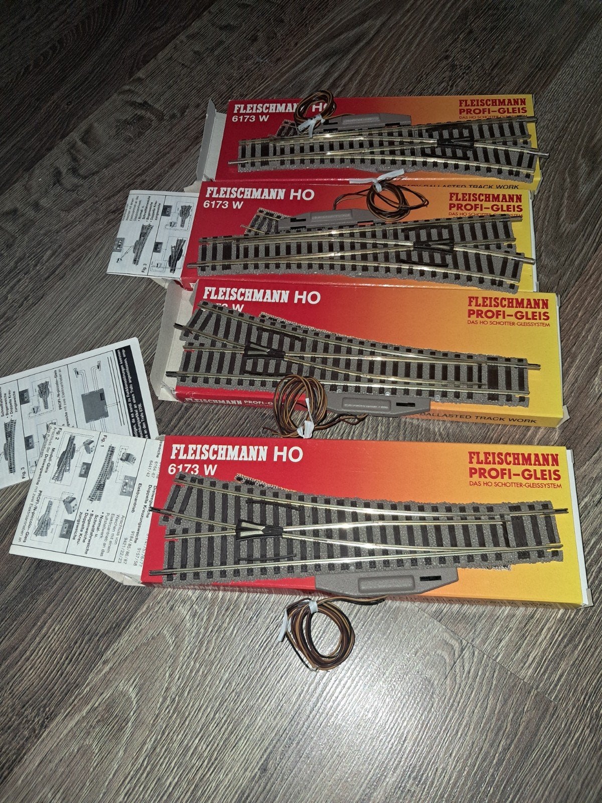 Fleischmann Profi 6173W Wissels in originele verpakking 4x, Gelijkstroom, Fleischmann, Rails, Ophalen of Verzenden