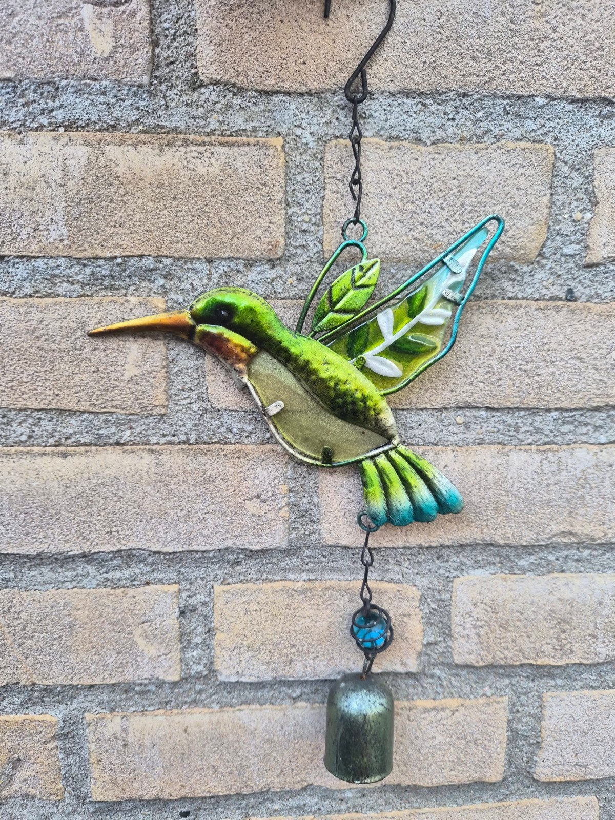 Kleurrijke Kolibrie Windgong, vogel - Tuindecoratie, Ophalen of Verzenden, Nieuw