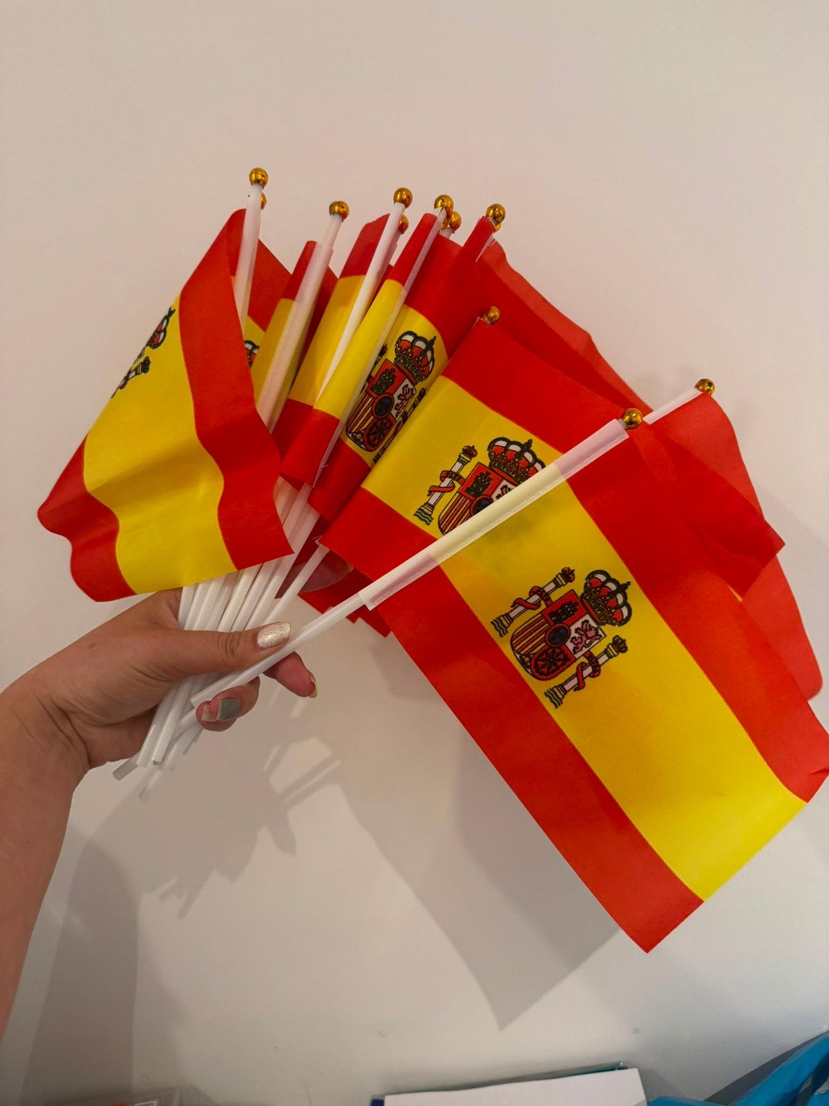 Spaanse zwaaivlaggetjes op stokje, Ophalen of Verzenden, Nieuw