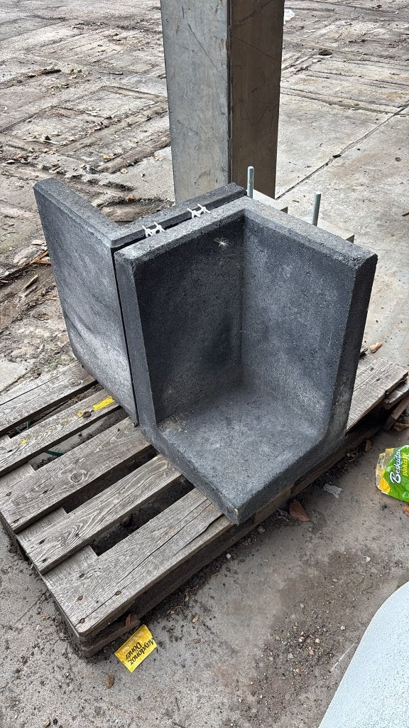 L-hoekelement 40x40x60cm zwart, Tuin en Terras, Ophalen, 25 cm of meer, Zo goed als nieuw, 50 cm of meer