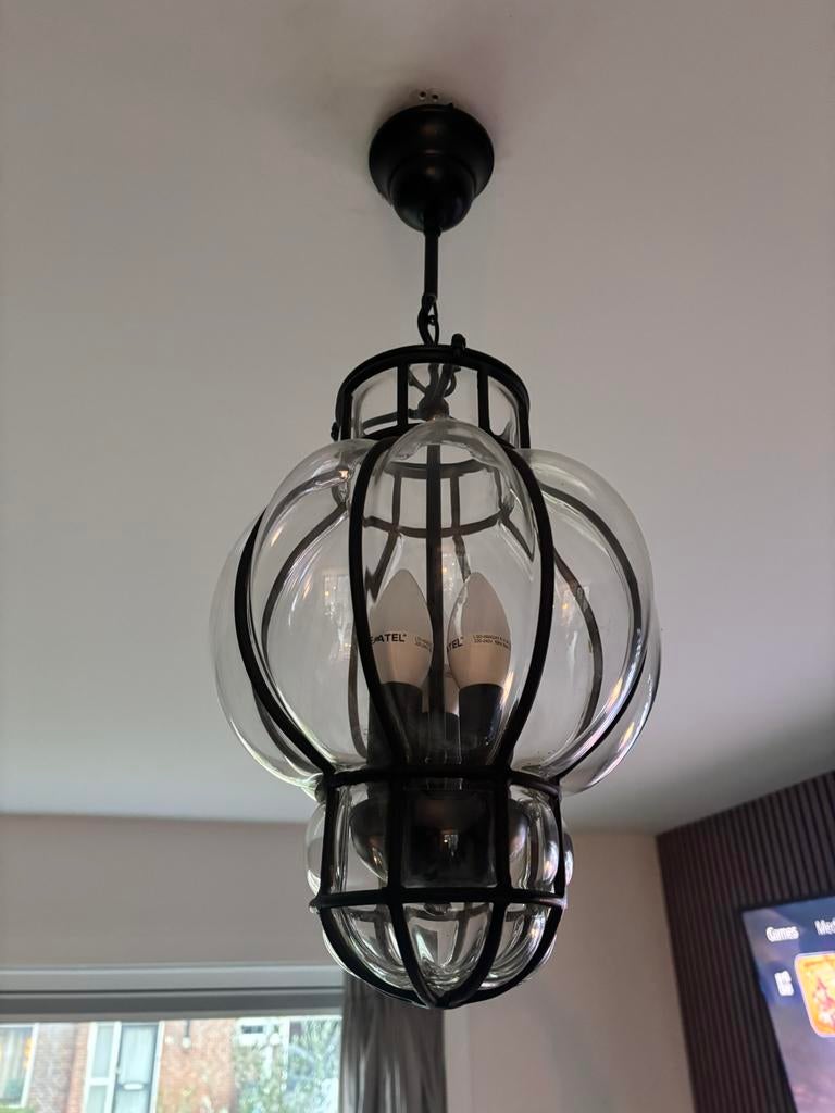 Mooie Venetiaanse hanglamp, Ophalen of Verzenden, Gebruikt, Glas