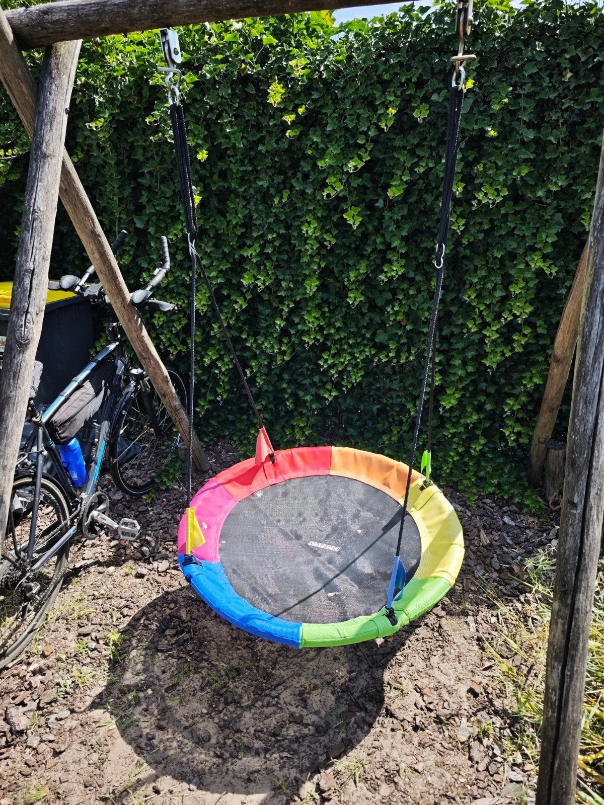 Kruzzel Ooievaarsnest Schommel 100 cm - 150kg, Ophalen, Gebruikt, Schommel