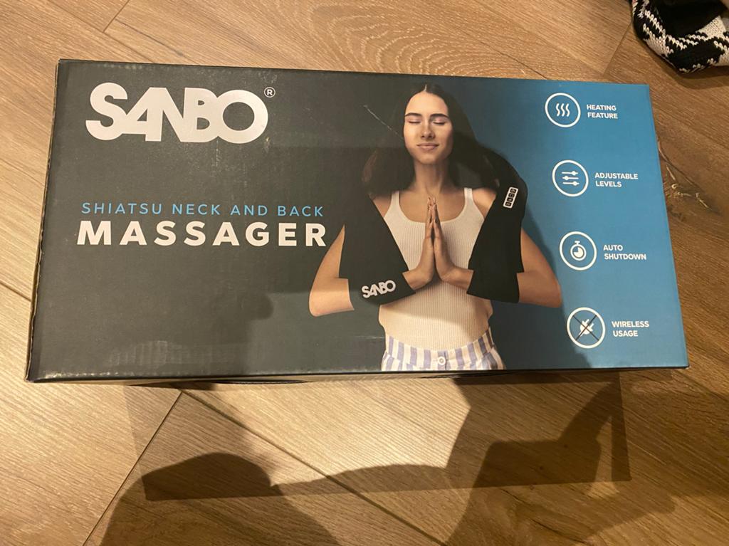 Shiatsu massagekussen Sanbo - Zo goed als nieuw, Ophalen of Verzenden, Zo goed als nieuw, Massagestoel of Kussen