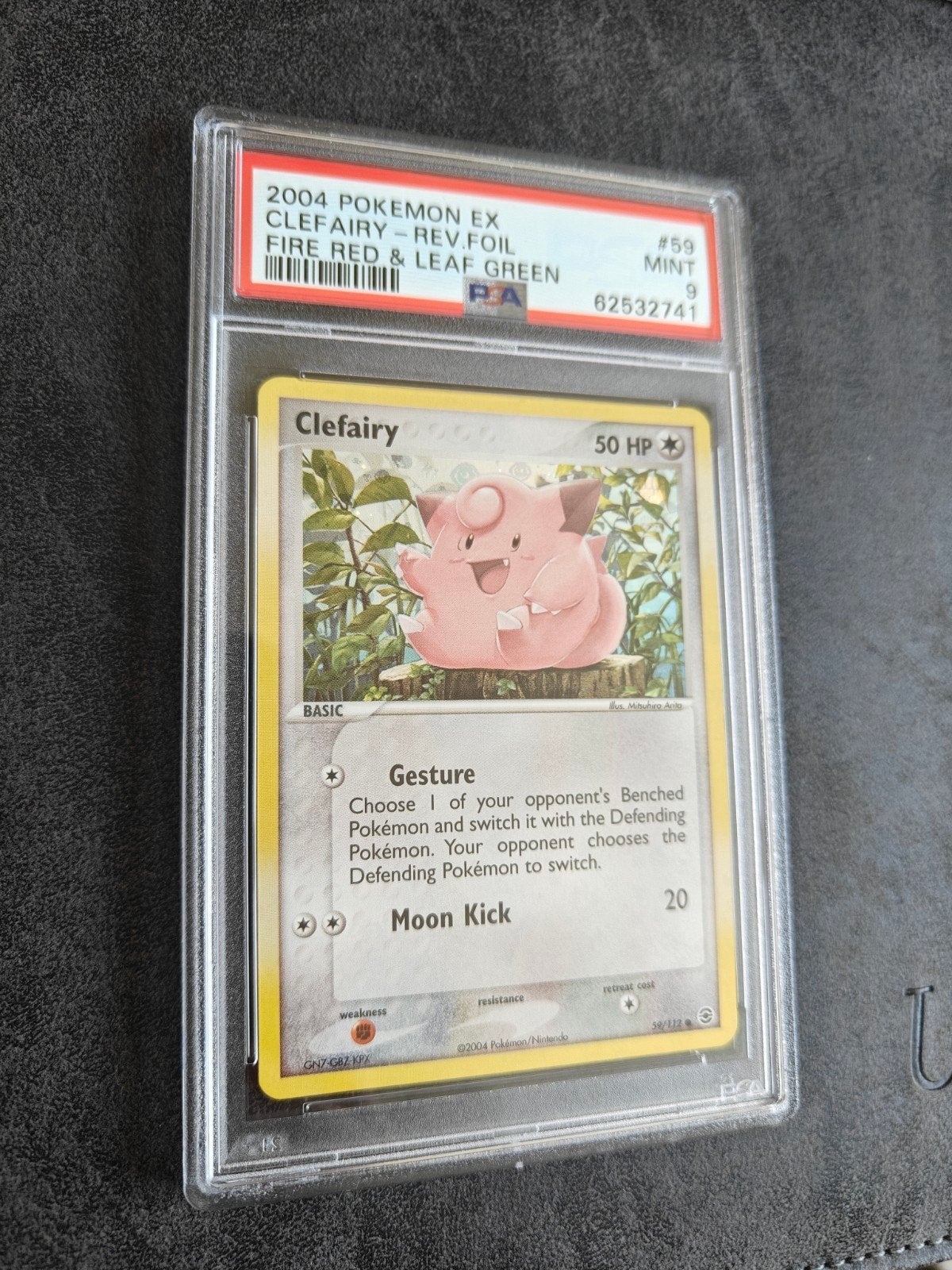 Clefairy Reverse PSA 9, Hobby en Vrije tijd, Ophalen of Verzenden, Zo goed als nieuw, Losse kaart, Foil