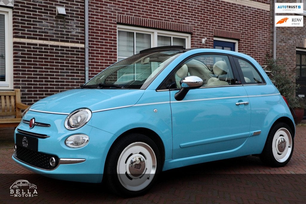 Fiat 500 TwinAir Spiaggina ’58 | Unieke uitvoering | Volle, Gebruikt, Leder en Stof, Bedrijf, Handgeschakeld