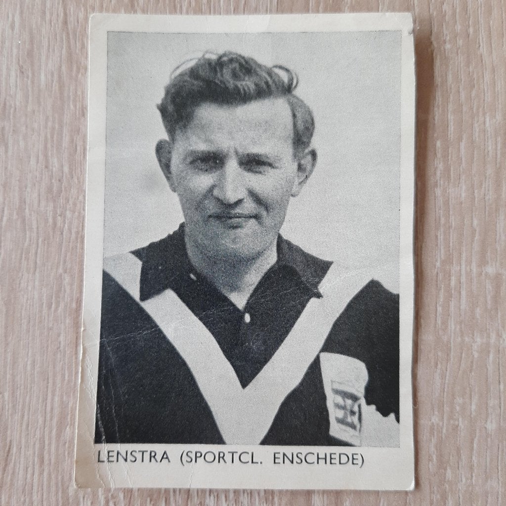 ZELDZAAM voetbalplaatje Abé Lenstra Sportclub Enschede 1955!, Verzamelen, Verzenden, Zo goed als nieuw, F.C. Twente, Poster, Plaatje of Sticker