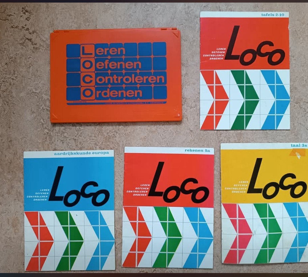 Grote Loco doos met 4 boekjes - Leren, Oefenen, Controleren, Kinderen en Baby's, Ophalen of Verzenden, Gebruikt, Taal en Lezen