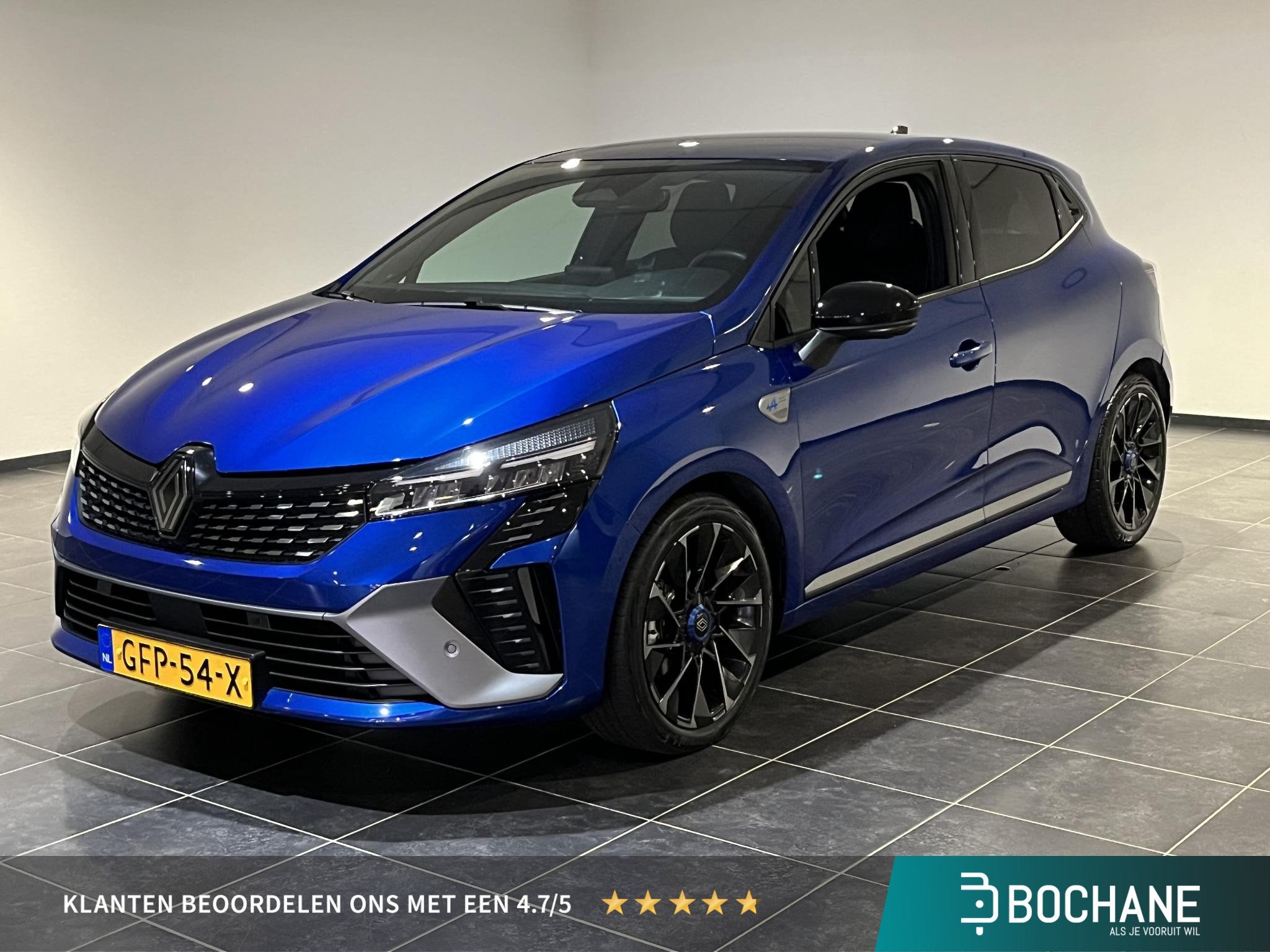 Renault Clio 1.6 E-Tech Full Hybrid 145 esprit Alpine | BOSE, Gebruikt, Euro 6, Blauw, Leder en Stof