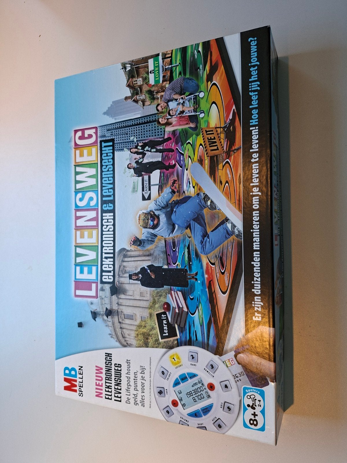 Levensweg Elektronisch & Levensrecht Bordspel, Drie of vier spelers, Ophalen of Verzenden, Zo goed als nieuw, MB Spellen