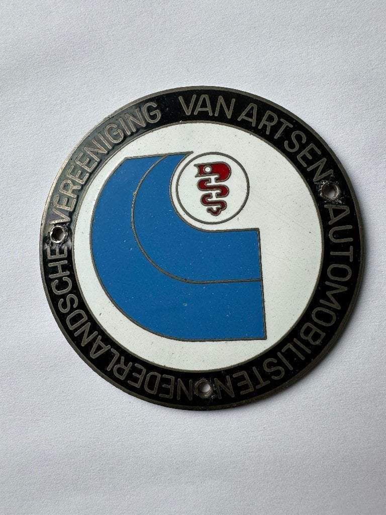 Mooi emaille Automobilisten vereeniging van Artsen bordje., Ophalen of Verzenden, Gebruikt, Reclamebord