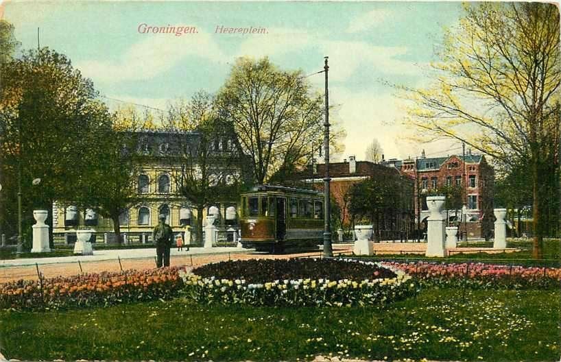 377-461-023 Groningen Heereplein -Tram, Verzenden, Voor 1920, Groningen