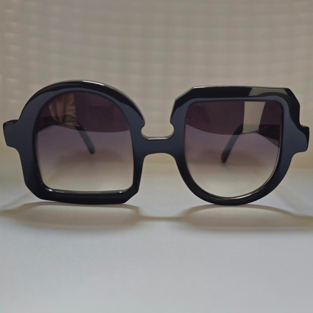 Fausta col. 1 zwarte zonnebril, 1955 Italian Eyewear Factory, Overige merken, Zonnebril, Zwart, Nieuw