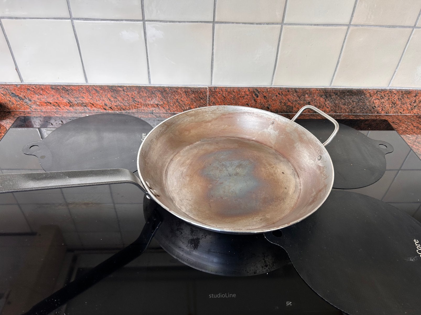 De Buyer  koekenpan 30 cm, Geschikt voor inductie, Ophalen of Verzenden, Zo goed als nieuw, Rvs