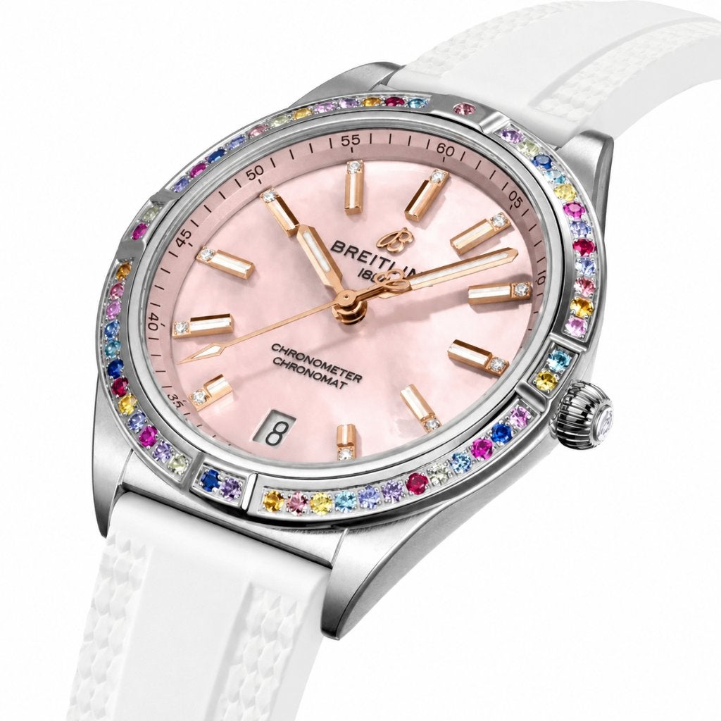 Breitling CHRONOMAT 36 "South Sea" NIEUW - LIMITED EDITION, Leer, Polshorloge, Nieuw, Goud