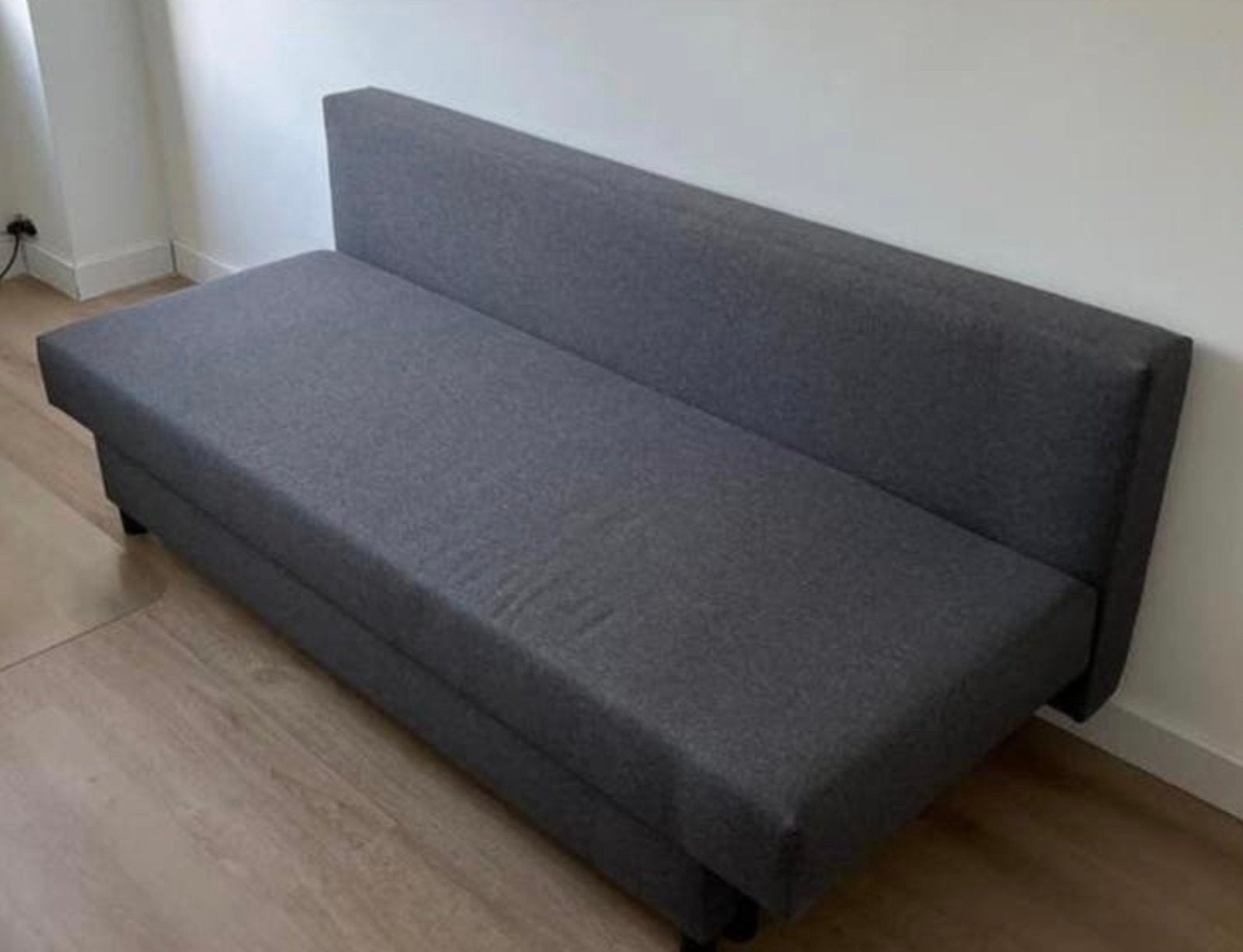 Slaapbank IKEA Afdalen 193 x 130 gebruikt, Gebruikt, Tweepersoons, 140 cm, 190 cm of minder