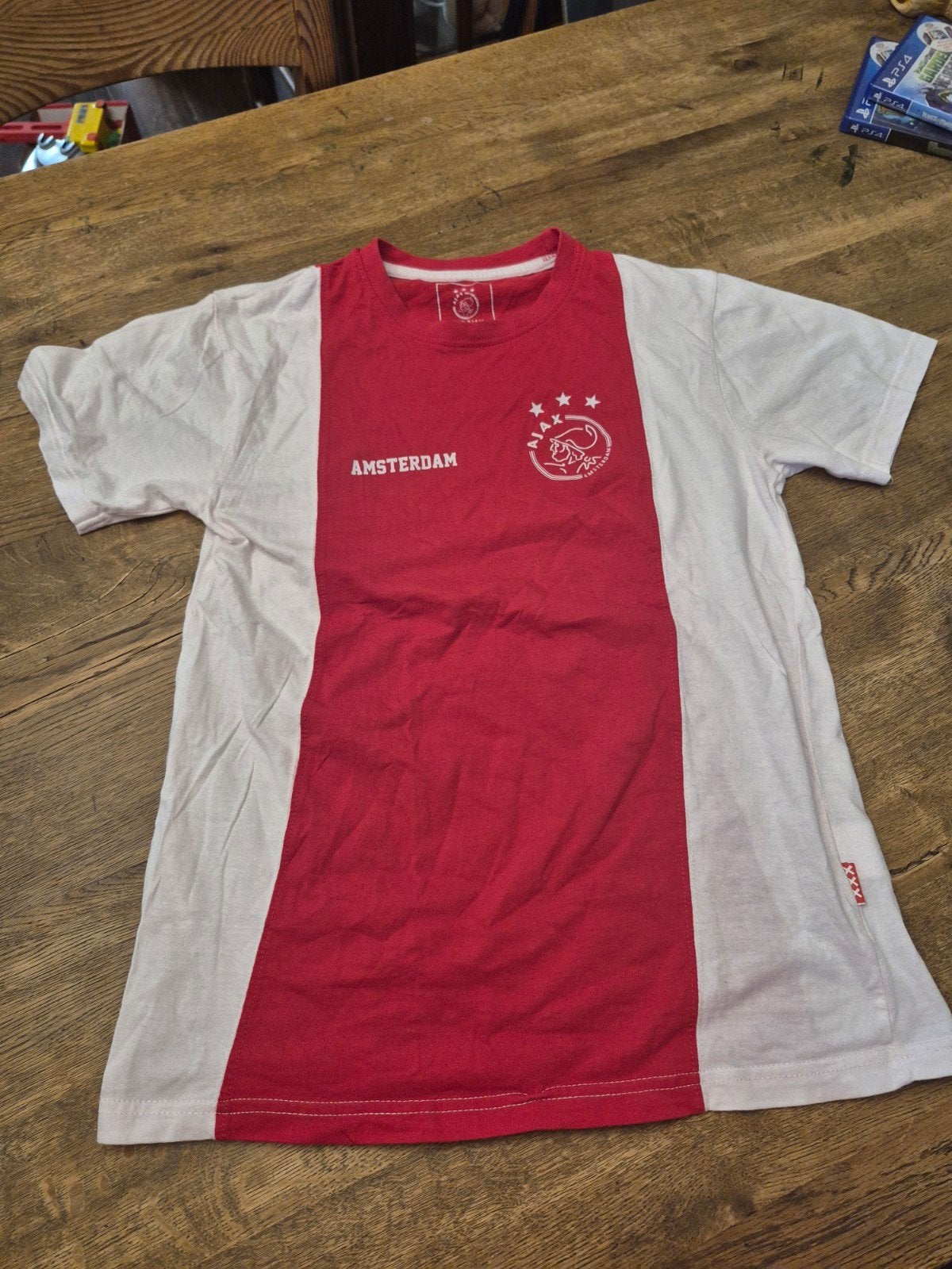 Ajax T-shirt rood/wit - Maat S, Ophalen of Verzenden, Ajax, Gedragen, Rood