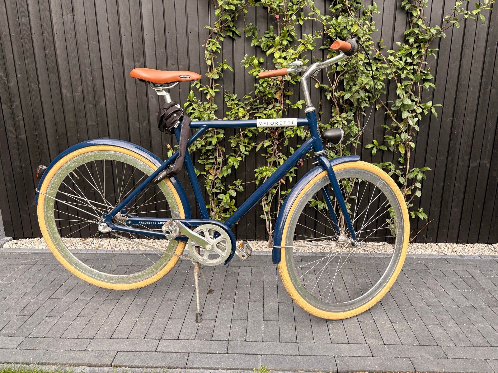 Veloretti fiets - Cafechaser - donkerblauw - 57cm, Fietsen en Brommers, Terugtraprem, Versnellingen, Zo goed als nieuw, 53 tot 57 cm