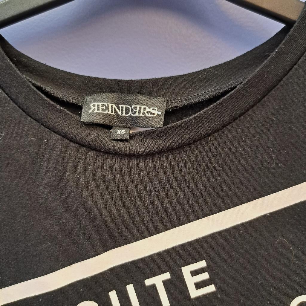 Reinders shirt ZWART Cute but Psycho XS oversized nr 43031, ., Zwart, Ophalen of Verzenden, Zo goed als nieuw