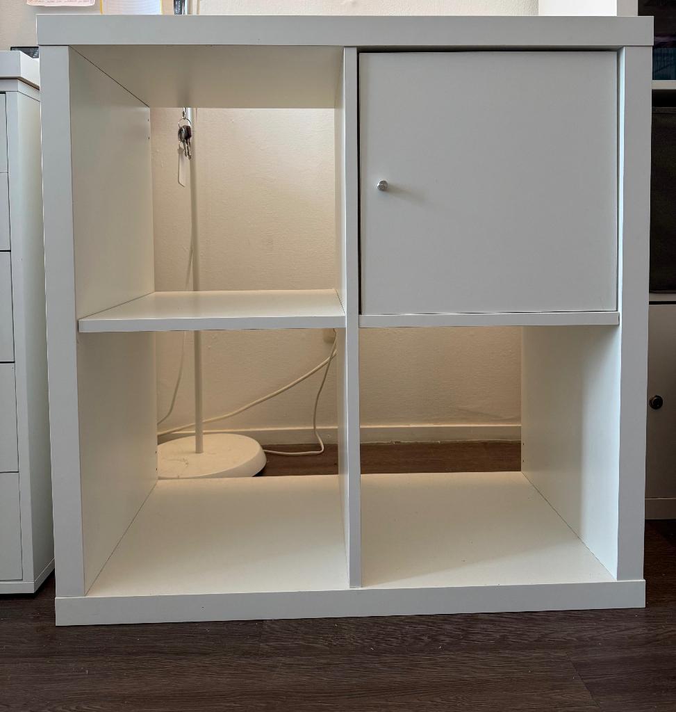 White Kallax Shelf Ikea, Ophalen, Gebruikt, Overige materialen, 50 tot 100 cm