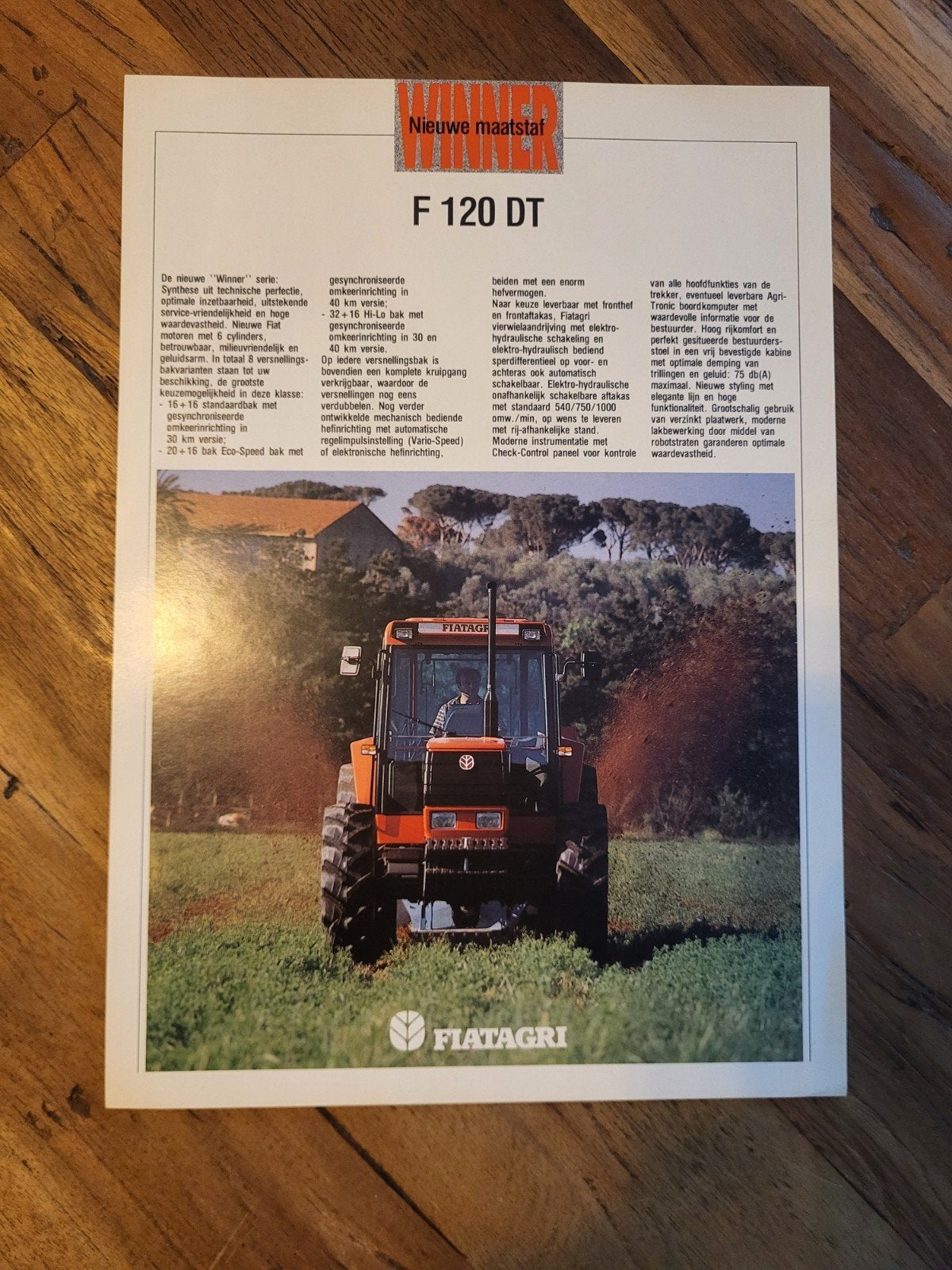 tractor folder Fiatagri Winner F 120 DT, Ophalen of Verzenden, Zo goed als nieuw