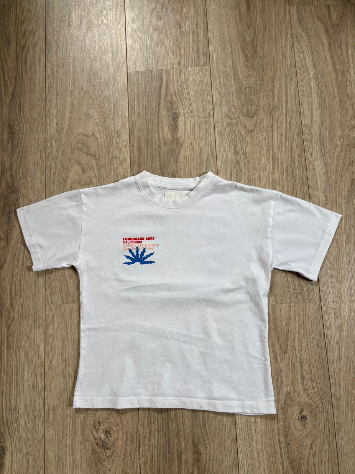 Wit ZARA shirtje - maat 128, Kinderen en Baby's, Kinderkleding | Maat 128, Ophalen of Verzenden, Zo goed als nieuw, Meisje, Shirt of Longsleeve