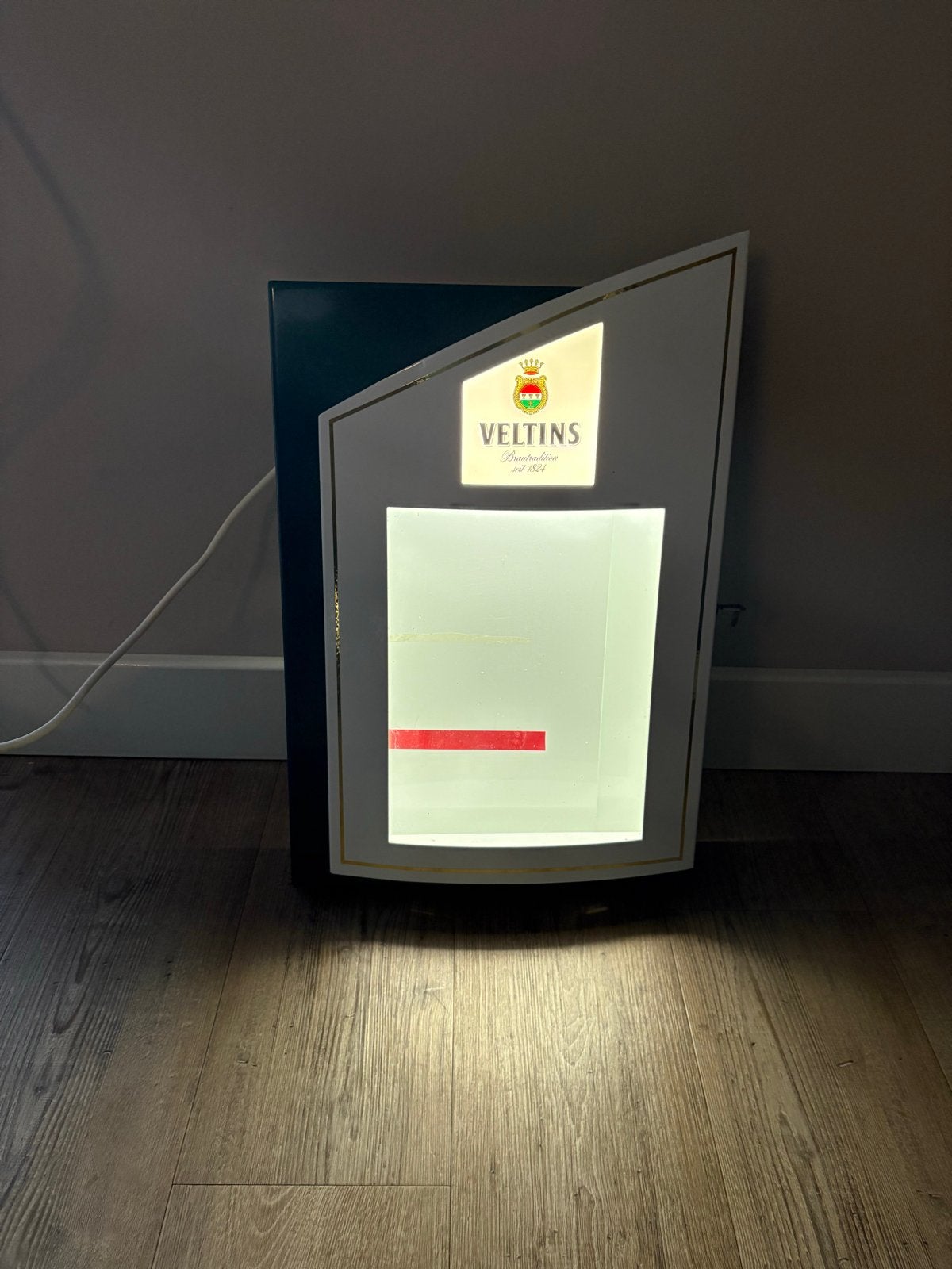 Veltins Lichtbak Reclamebord - Uniek en Decoratief, Ophalen of Verzenden, Gebruikt, Reclamebord, Plaat of Schild