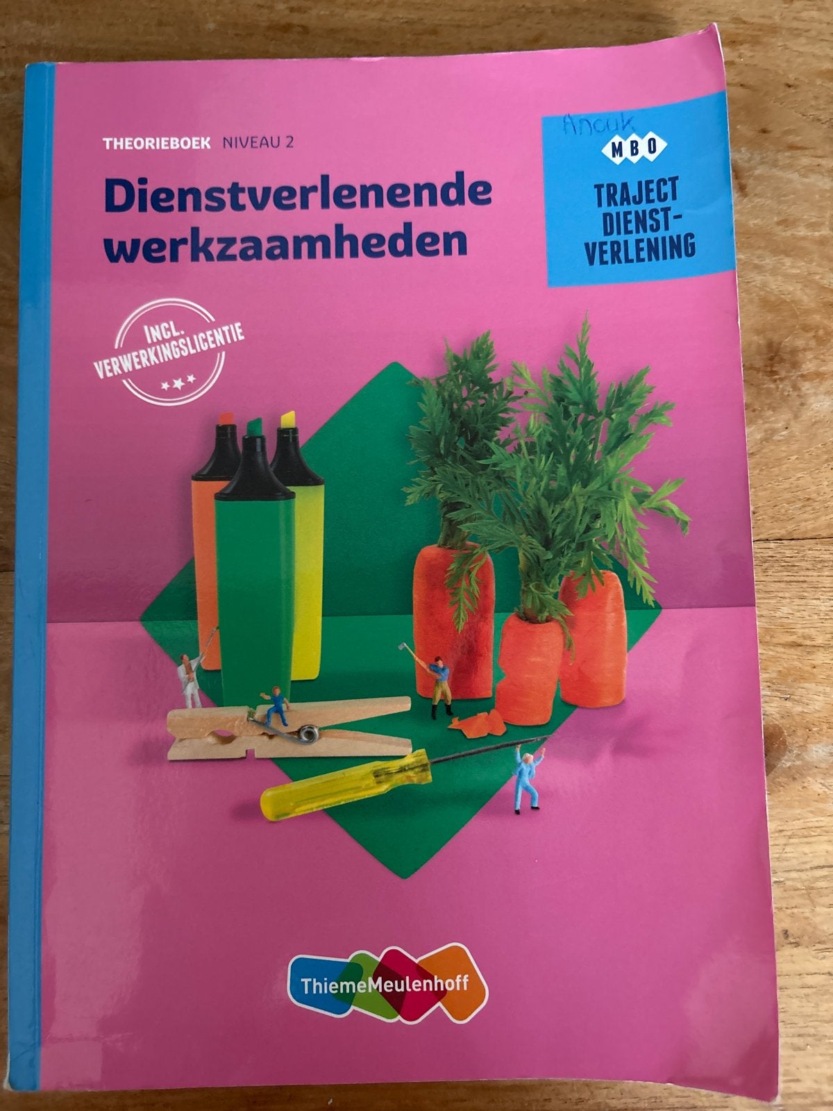 Theorieboek Dienstverlenende werkzaamheden MBO Niveau 2, Ophalen of Verzenden, Zo goed als nieuw, Overige niveaus, Overige vakken