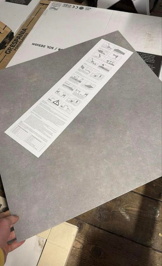 Ambiant Ceramo Light Grey plak PVC tegels - 20,8 m2, Doe-het-zelf en Verbouw, Tegels, Ophalen, Nieuw, 10 m² of meer, Vloertegels