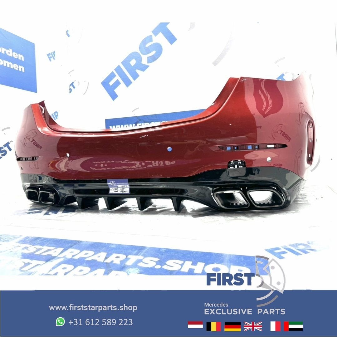 W206 C63 AMG BUMPER + DIFFUSER A2068850703 C63s ACHTERBUMPER