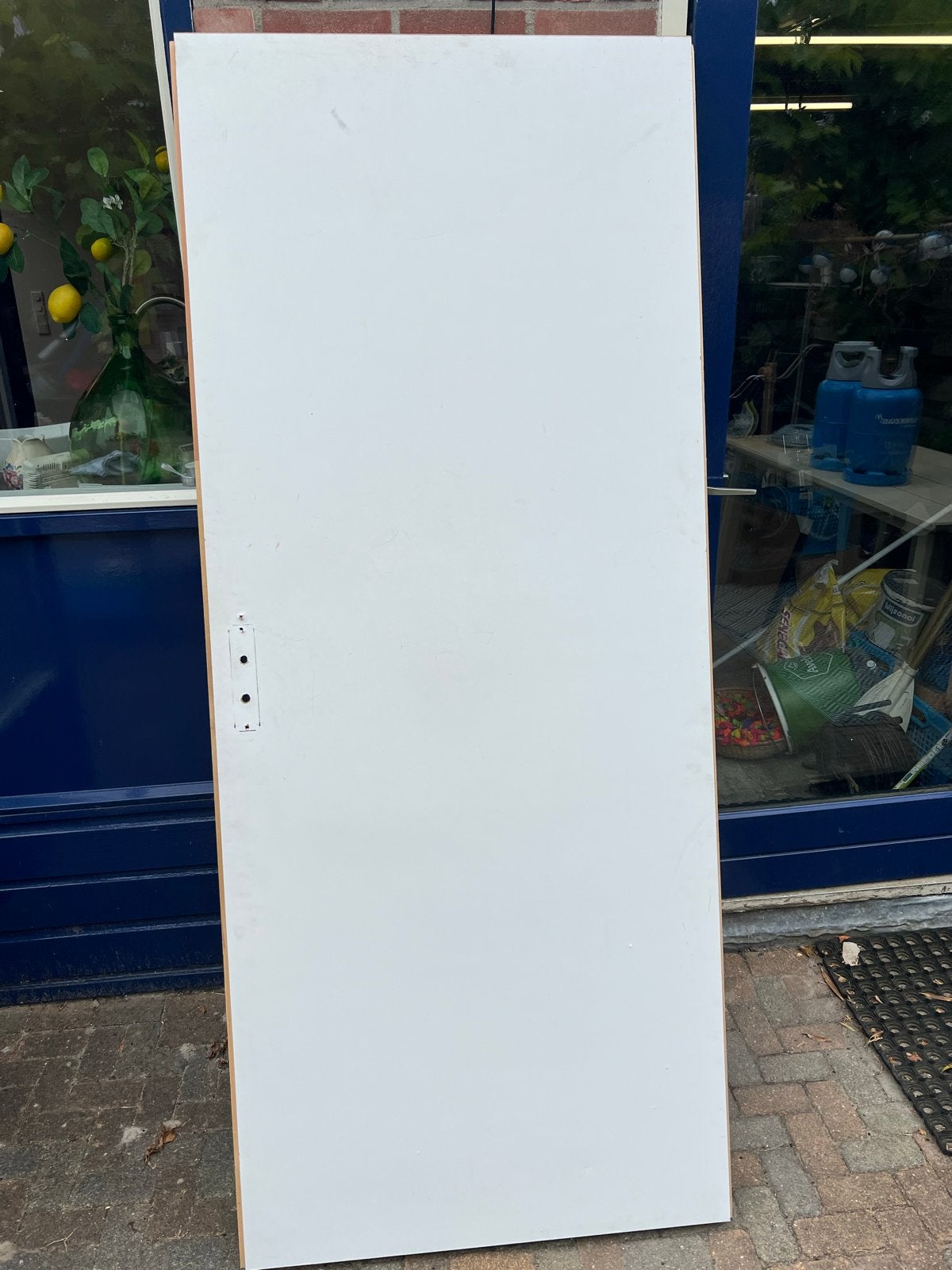 Opdekdeur 83x201.5 cm, rechtsdraaiend, onbehandeld, Ophalen, 80 tot 100 cm, Binnendeur, Nieuw